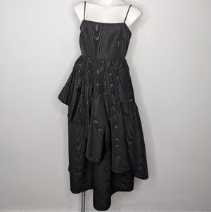 Kate Spade X Target Black Woodgrain Print Strapless Midi Evening Gown Dress S